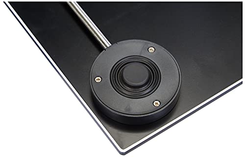 Gima - Digitalwaage, Personenwaage, für das Badezimmer, mit 6 mm Platte aus gehärtetem Glas, Farbe Schwarz.