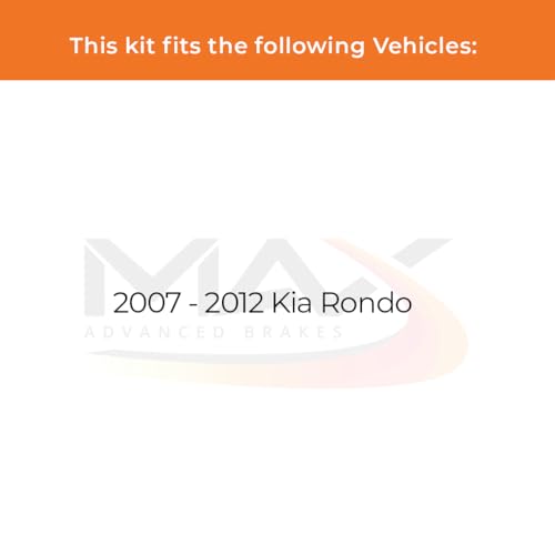 Image of MAX Advanced Brakes - Rear Brake Kit For 2007-2012 Kia Rondo| Carbon Ceramic Brake and Rotor Kit| Daily Driving Geomet Coated Brake Rotors