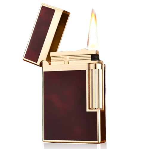 Briquet gonflable : Briquet à jet tempête Design rétro classique, briquet à gaz rechargeable, briquets cool, briquet à jet pour homme et cadeau pour père, avec...