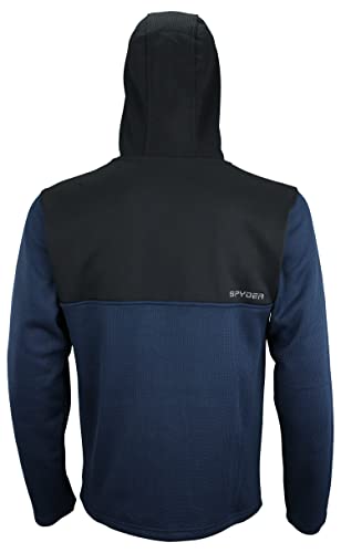 Spyder Men's Racer 1/4 Zip Pullover Hoodie, Frontier Medium3