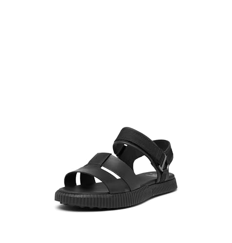 Sorel Women's Fashion Flat Sandal, Black, Black, 9.5
