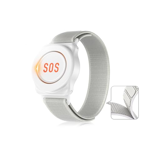 CallToU Wrist Call Buttons for Caregiver Wireless Pager Portable Alarms for Elderly Hook and Loop Nylon Strap Quick Release for Nursing Home Seniors Patients Emergency（Requires Use with a Receiver）