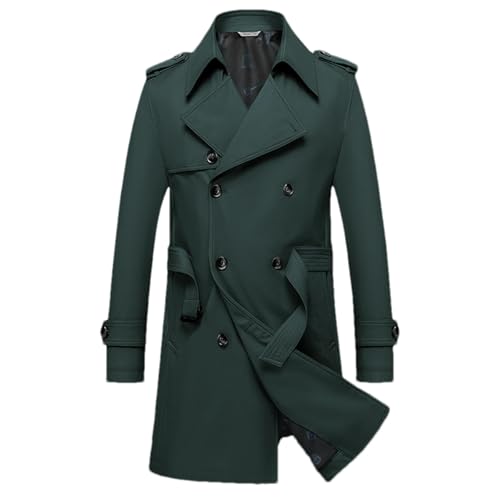 Trench long homme coupe-vent idéal pour le bureau et les sorties