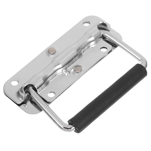 Kisangel 厚手ステンレス製折りたたみツールボックスハンドル 耐久性優れ 工具箱用多用途スプリング式携帯可能収納化ケース取っ手