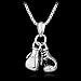 zxcs Nouveau Mini de Luxe Gant de Boxe Collier Pendant pour Hommes Unisexe Couker Hip Hop Chain Colliers Déclaration Collier Cool