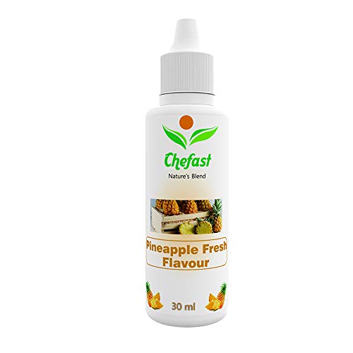 Image of Chefast Pineapple Fresh Flavour Baking Essence for Cake, Ice-Cream, Chocolates, Milkshakes- 30ML ( Use 2-3 Drops Essence for 250 Grm Cake)