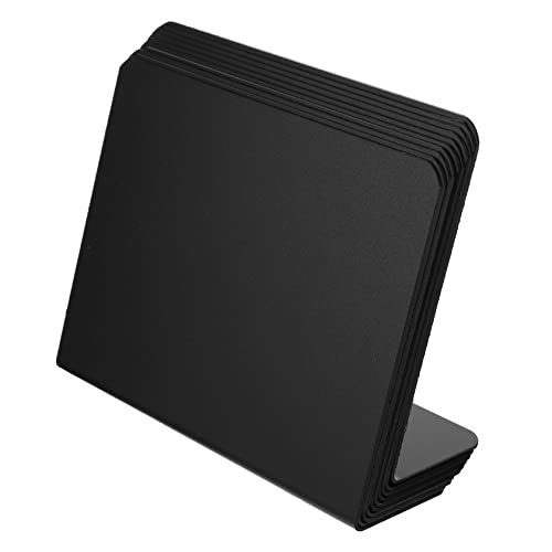 LALAFINA 10 Piezas etiqueta marcadores de pizarra pequeñas pizarras de pvc tableros poster whiteboard pequeños signos de posición pizarras de mensajes de fiesta de polivinilo Black
