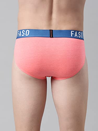 Image of F A S O Men's Cotton Rich Brief | Soft & Breathable Innerwear | Cushioned Waistband | Comfort Fit | Everyday Wear