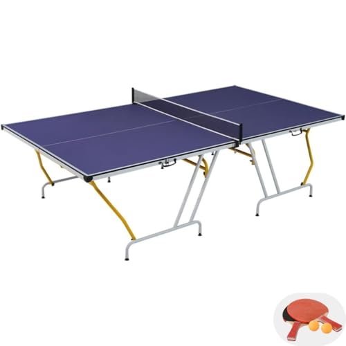ノーブランド品 卓球台 国際規格サイズ セパレート式 折りたたみ ピンポン台 ネット付 ラケット付 ピンポン球付 簡単組立 自主練