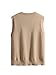 SHENHE Men's V Neck Sleeveless Plain Soft Sweater Vest Pullover Preppy Top Apricot S