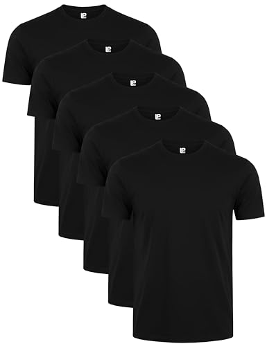 Lower East Herren T-Shirt mit Rundhalsausschnitt aus Baumwolle im Multipack