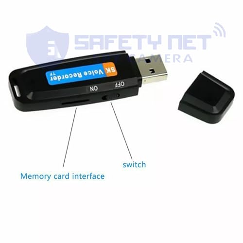 Image of Safety NET Digital Voice Recorder with 32 GB Supportable Micro SD /TF Card Slot | USB Flash Drive Audio Recorder