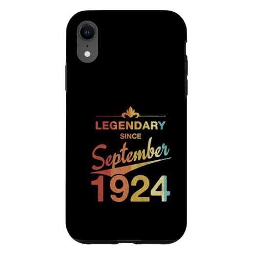 Carcasa para iPhone XR 100 cumpleaños Nacido en Septiembre de 1924 Vintage 100 años