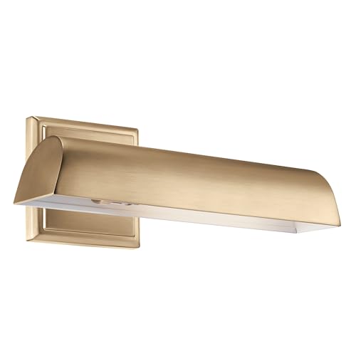 Image of Kichler Carston 1-Light Picture Light, Updated Traditional Light in Champagne Bronze, for Framed Art, Mirror or Built-in Shelving (4.75 inch x 12.25 inch), 52684CPZ