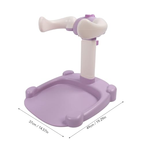 Image of Baby Hug Bath Tower, Non Slip Toddler Shower Stand Support, Adjustable Baby Shower Stand, for Bathroom (Purple)