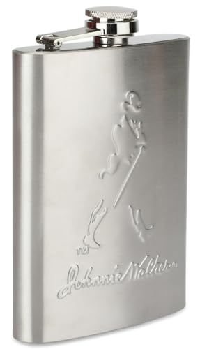 Image of Stainless Steel Hip Flask with Funnel 8 Oz (236 ml) I Engraved Design Wine Whiskey Liquor Flask I Unisex Alcoholic Drinks Holder Pocket Bottle (JW Steel+Funnel)