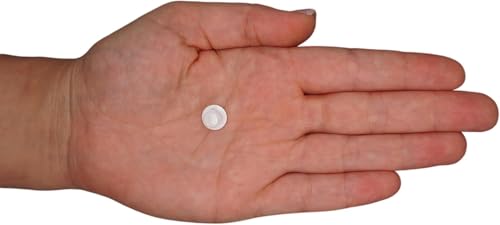 Image of (Pack of 20) White Plastic Hole Plugs 0.39 inch x 0.28 inch (10 x 7 mm), Drill Hole Cover Caps, Furniture Hole Plug, Screw Hole Plugs