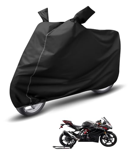Image of Auto Hub Waterproof Bike Cover Compatible with TVS Apache RR 310 Dustproof, UV Protection Two Wheeler Bike Apache 310 Cover - Black
