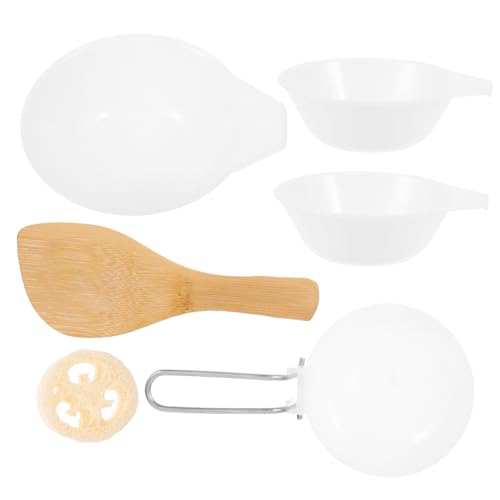 SUPVOX Camping Essentials Set 6-Piece Reusable Plastic Cookware Outdoor Cooking Bowl Set Lightweight Compact for Camping Hiking and Outdoor Life