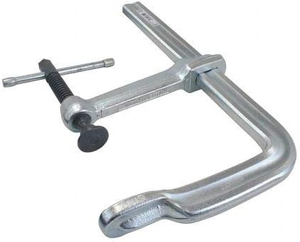Bessey Clamp, welding, F-style, crimped on swivel pad, 18 In. x 7 In., 4880 lb (STB-18)
