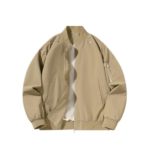 Tobysper Chaquetas para hombre, chaqueta de bombardero ligera, chaqueta de entretiempo, chaqueta de piloto, chaqueta de aviador, chaqueta universitaria, chaqueta de primavera con múltiples bolsillos