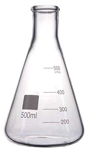 Borosilicate Glass Narrow Mouth Conical Flask 500ml Capacity