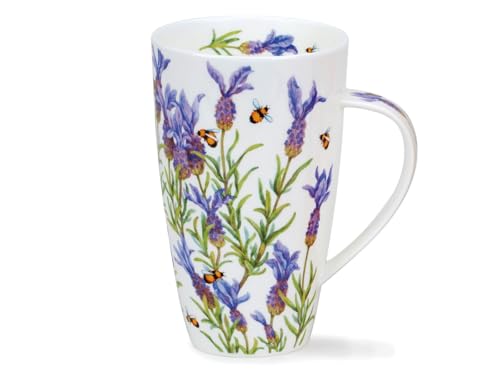 Lavenders and Bees Dunoon Henley-Tasse feines Knochenporzellan 600 ml Fassungsvermögen