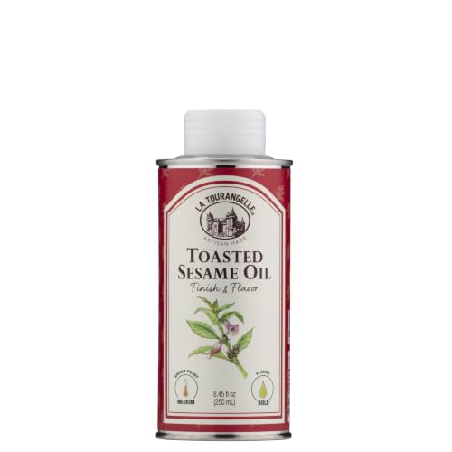 La Tourangelle, Toasted Sesame Oil, Great for Cooking, Add to Noodles, Stir-Fry, Vegetables, Vinaigrettes, and Marinades, 8.45 Fl Oz