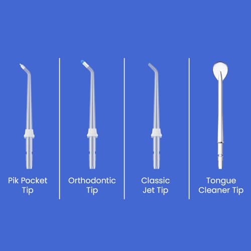 Image of Water Flosser for Teeth, Oral Irrigator, Electric Floss, Cordless Teeth Cleaner, Dental Flosser (Tip, 200V Models Tip(Clear))