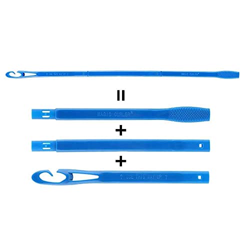 DrunkenCalf 24 Pieces No Heat Wave Hair Curlers Styling Kit Hair Curlers Spiral Curls with 2 Pieces Styling Hooks for Most Kinds of Hairstyles(45cm/17.7inches)