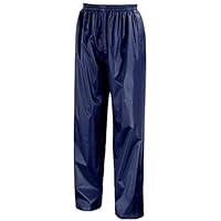 Rainsuit Shop Kids Waterproof Over Trousers in Black, Pink, Red or Royal Blue Childs Childrens Boys Girls (7-8 Years, Navy)