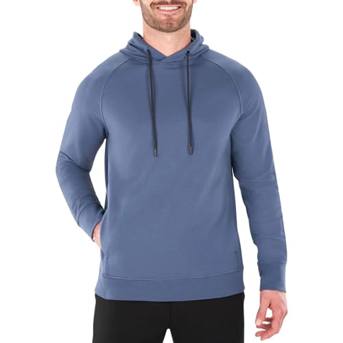 Member's Mark Men's Everyday Active Hoodie (US, Alpha, Large, Regular, Regular, Blue Indigo)