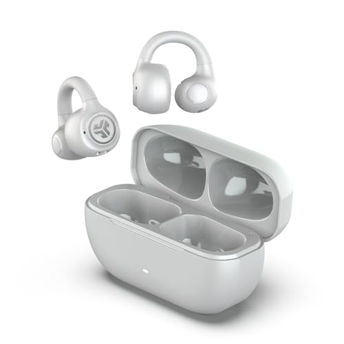 JLab ジェイラブ Flex Cloud White ワイヤレスイヤホン オープンイヤー IPX4 防水 12mmダイナミックドライバー iPhone Bluetooth コンパクト マイク付き 通勤 通学 移動 ジム 最大21時間連続再生 JLabJa