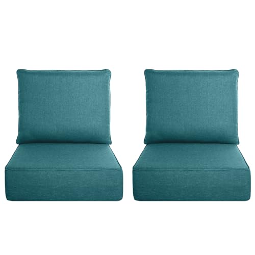 Image of Luxury Outdoor Seat Cushion Set-22 x 24 x 6 Inch Outdoor Chair Cushions with Water Resistant & Removable Cover Outdoor Cushions for Patio Furniture Chair Sofa Couch