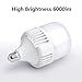 Mljjbm 400W-500W Equivalent LED Light Bulb,6000 Lumen 5000K Bright Daylight White Bulbs,High Lumen E26/E27 Medium Base for Outdoor Indoor Garage Warehouse Workshop Factory Street Backyard Large Area