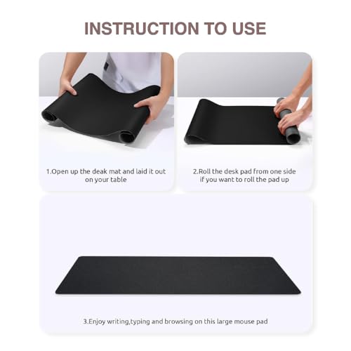 Image of Bellblock Large Extended Reversible Desk Mat /Mouse Pad /Gaming Pad for Office /Home| Vegan Leather | Anti-Skid, Slip-Resistant, Splash-Proof | Pink & Green | 90x45cm