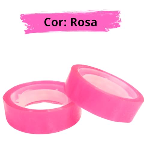 TN Office - FITA ADESIVA 12 X 10 COLORIDA NEON TRANSPARENTE C/12UN - TN