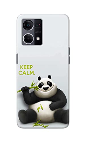 Image of PRINTFIDAA� Printed Hard Back Cover Case for Oppo Reno7 4G | Oppo Reno 7 4G Back Cover (Cartoon Panda) -2808