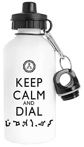 Keep Calm And Dial Earth Bottiglia d'acqua Acciaio...