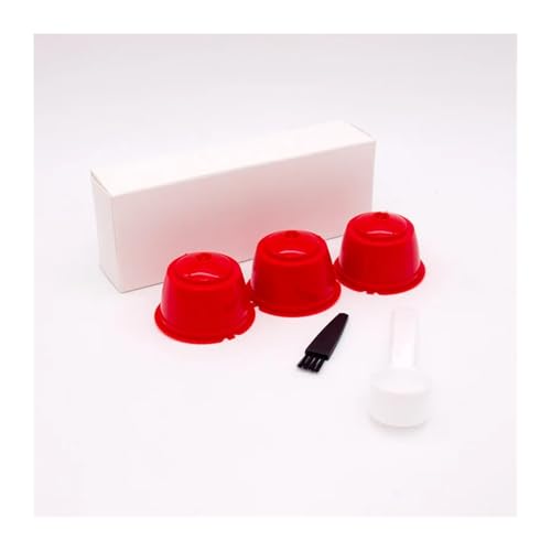 Compatible Con Nescafé Dolce Gusto. Cápsulas For Máquina De Café, Vasos Filtrantes Reutilizables For Cápsulas De Café, Con Cuchara De Café Y Cepillo De Limpieza(3PCred)
