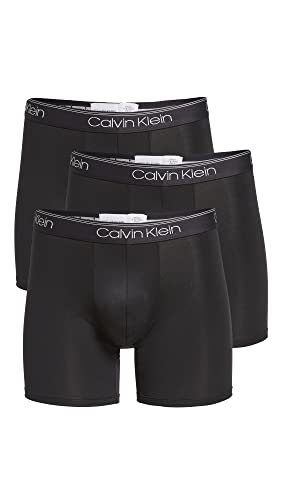 Calvin Klein Men's Micro Stretch 3-Pack Boxer Brief, 3 Black, M