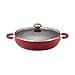 Paula Deen Signature Porcelain Nonstick 12-Inch Covered Chicken Fryer, Red Speckle