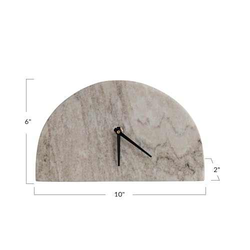 Bloomingville Half Moon Marble Mantel Clock image product image