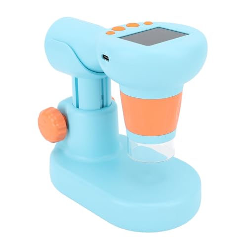 100-800X Kids Microscope, 2 Inch IPS Screen, 8 LEDs with Camera Function, for, Jewelry, Stamp Inspection, USB Connect