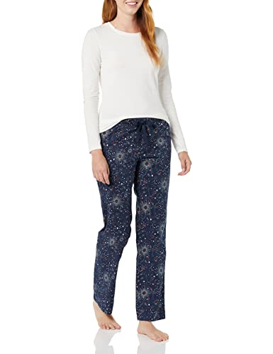 Image of Amazon Essentials Women's Cotton Pajama Pants, Breathable Poplin Sleep Pant with Drawstring Elastic Waist