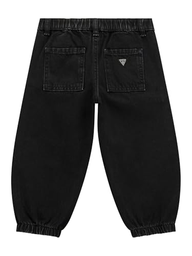 GUESS Boys' Black Denim Parachute Fit Pant2