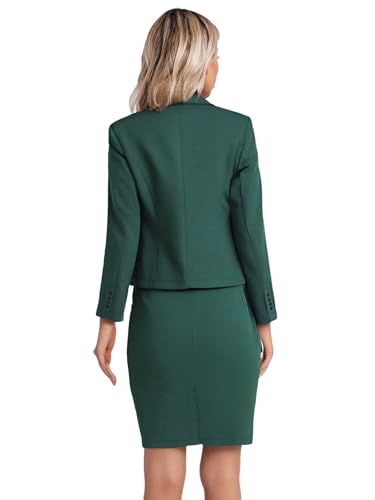2 Piece Suit Skirt Sets for Women Blazer and Pencil Skirts Formal Office Business Work Outfits2