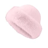 Women Faux Fur Trapper Hat Winter Russian Style Fluffy Plush Trooper Hats Outdoor Windproof Thermal Hunting Snow Hats