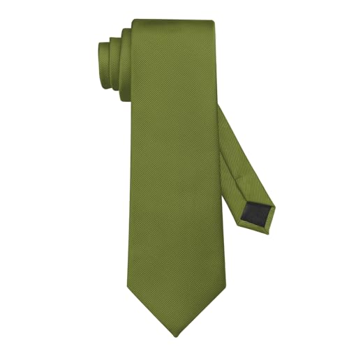 Image of DecTwig Men's Ties Solid Color Formal Neckties 3.15 inch (8CM) Black Ties For Men