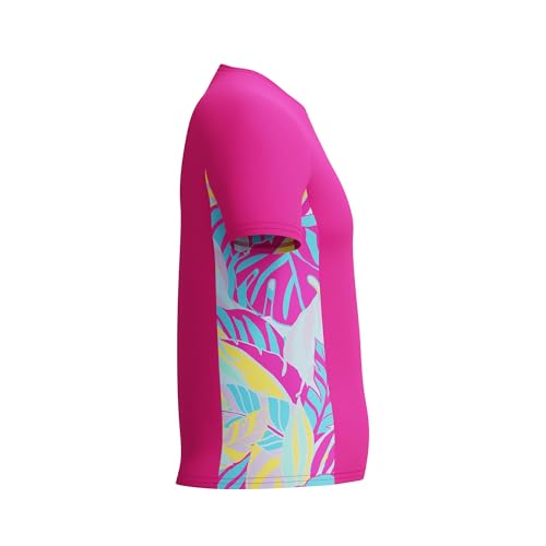 Image of Speedo Girls' Uv Swim Shirt Short Sleeve Printed Rashguard